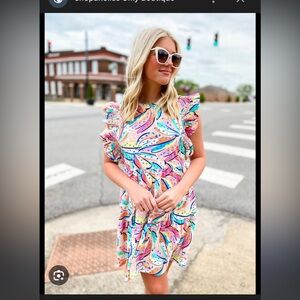 Michelle McDowell colorful banana dress